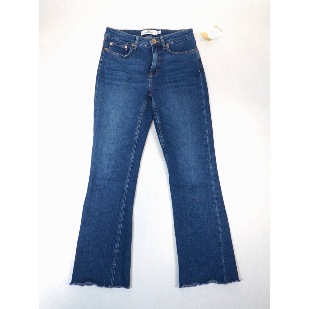 Vineyard Vines Medium Wash High Rise Kick Flare Blue Jeans, Size 26